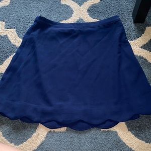 Scalloped Tobi Blue Skirt